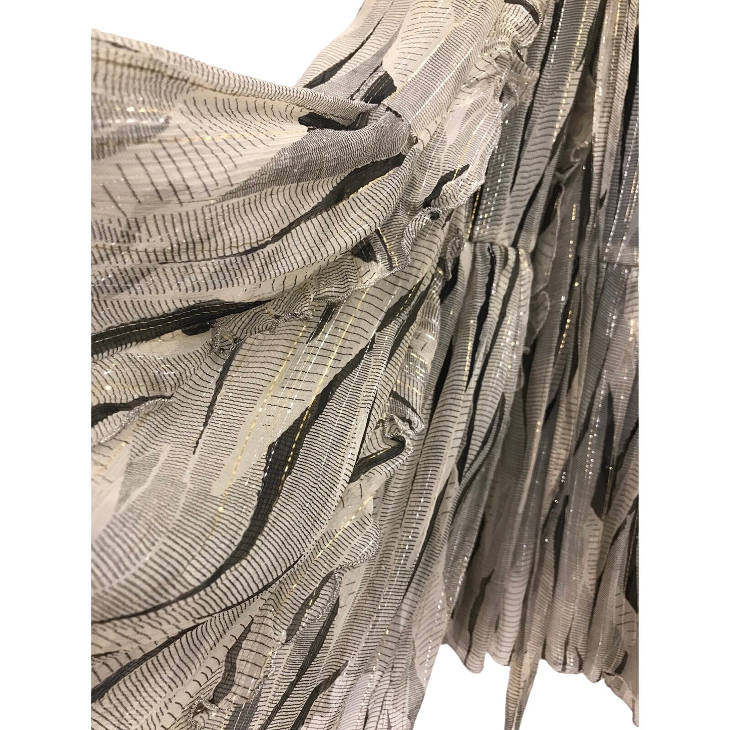 ANNA SUI Metallic Silk Blend Dress