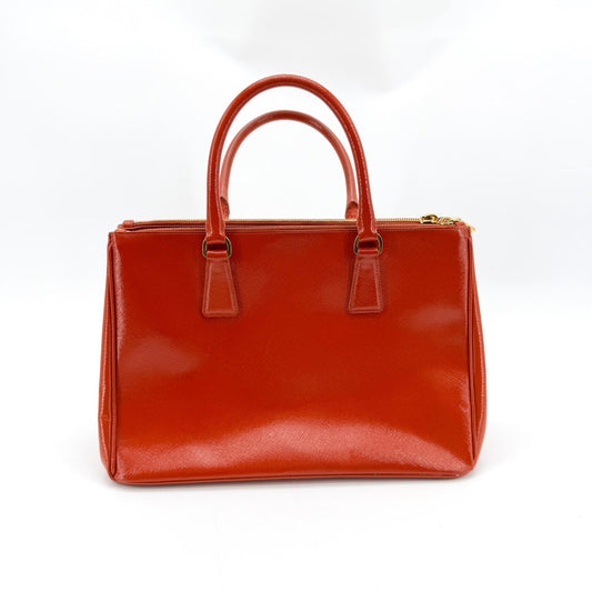 Prada Galleria Strap leather, Red, Leather, Handbag