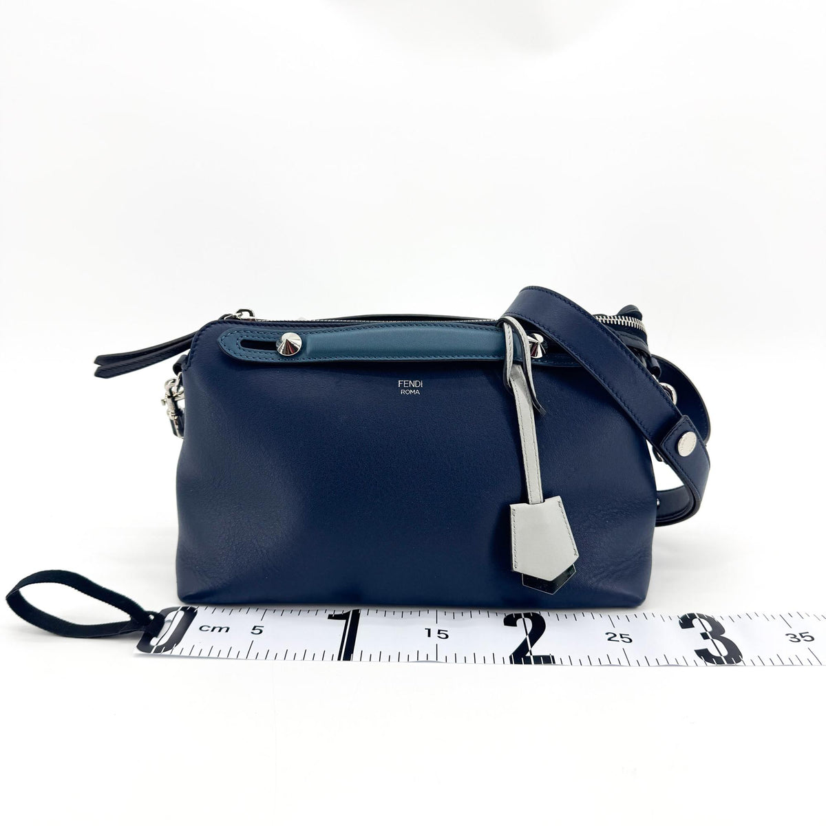 Fendi Selleria By The Way Satchel Leather, White, Calfskin, Shoulder Bag