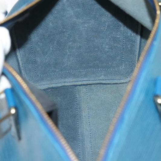 Louis Vuitton Speedy Handbag Epi Leather, BLUE, LEATHER, Handbag