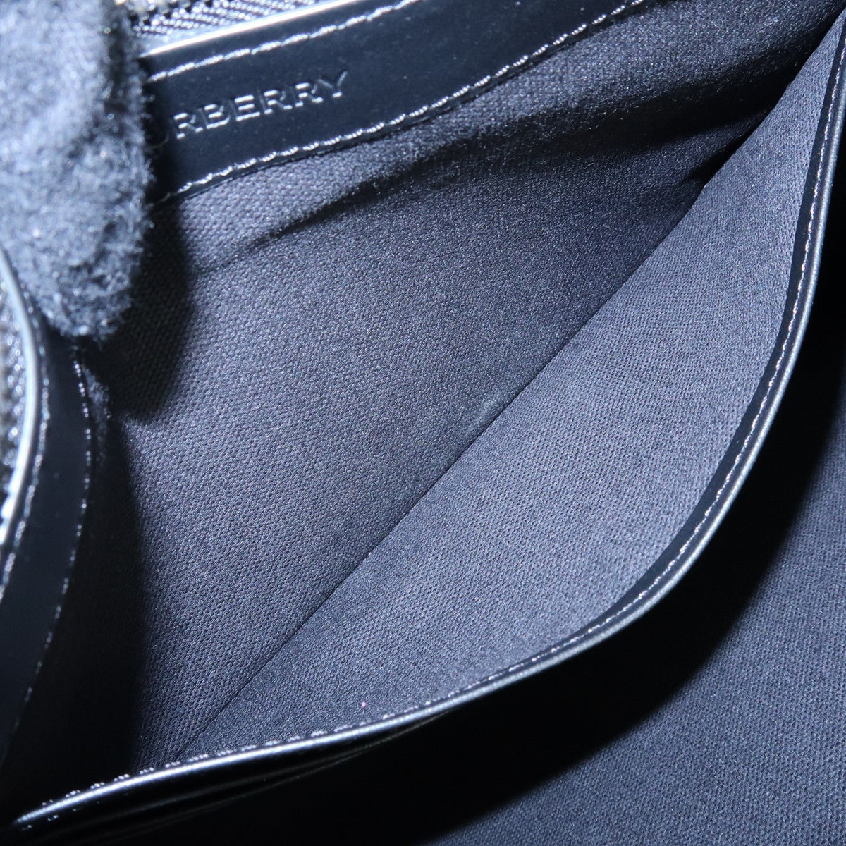 Burberry Logo Zip Printed Leather, Black, Leather, Clutch