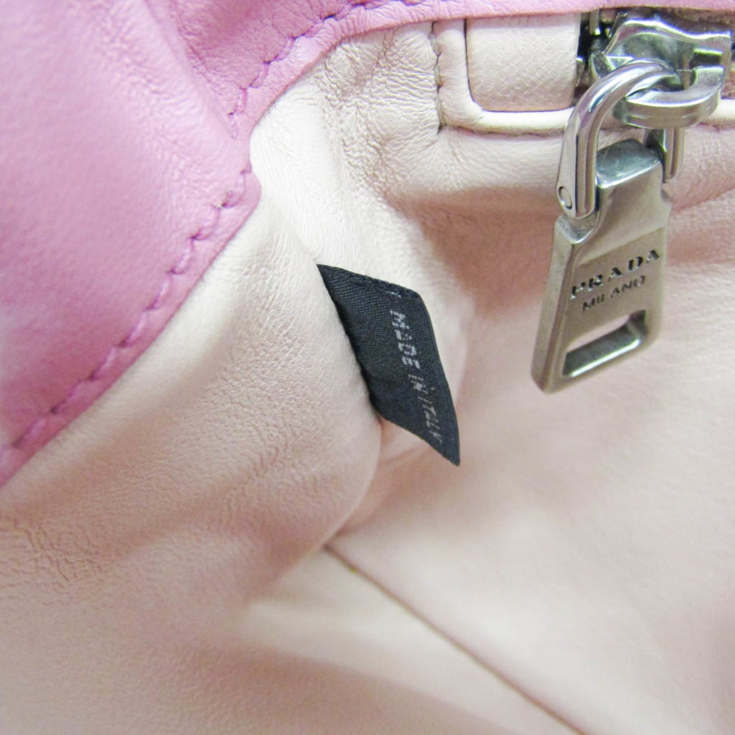 Prada Lux Chain Lock Flap Saffiano Leather, Pink, Leather, Shoulder Bag