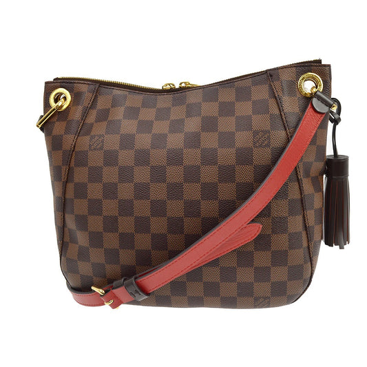Louis Vuitton South Bank Besace Damier, Brown, Canvas, Handbag