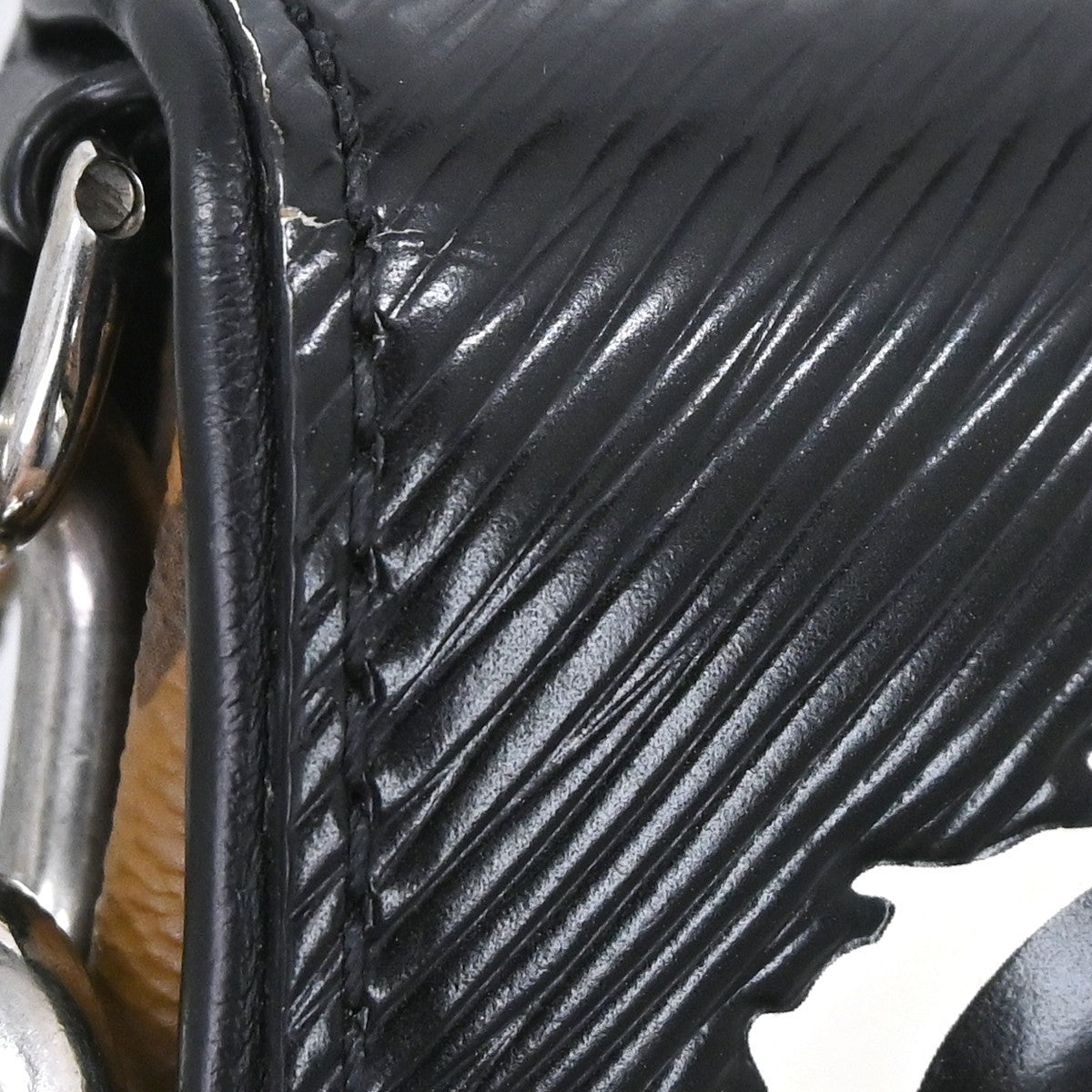 Louis Vuitton Pochette Kabuki Printed Epi Leather and Reverse Monogram Canvas, Brown, Canvas, Clutch