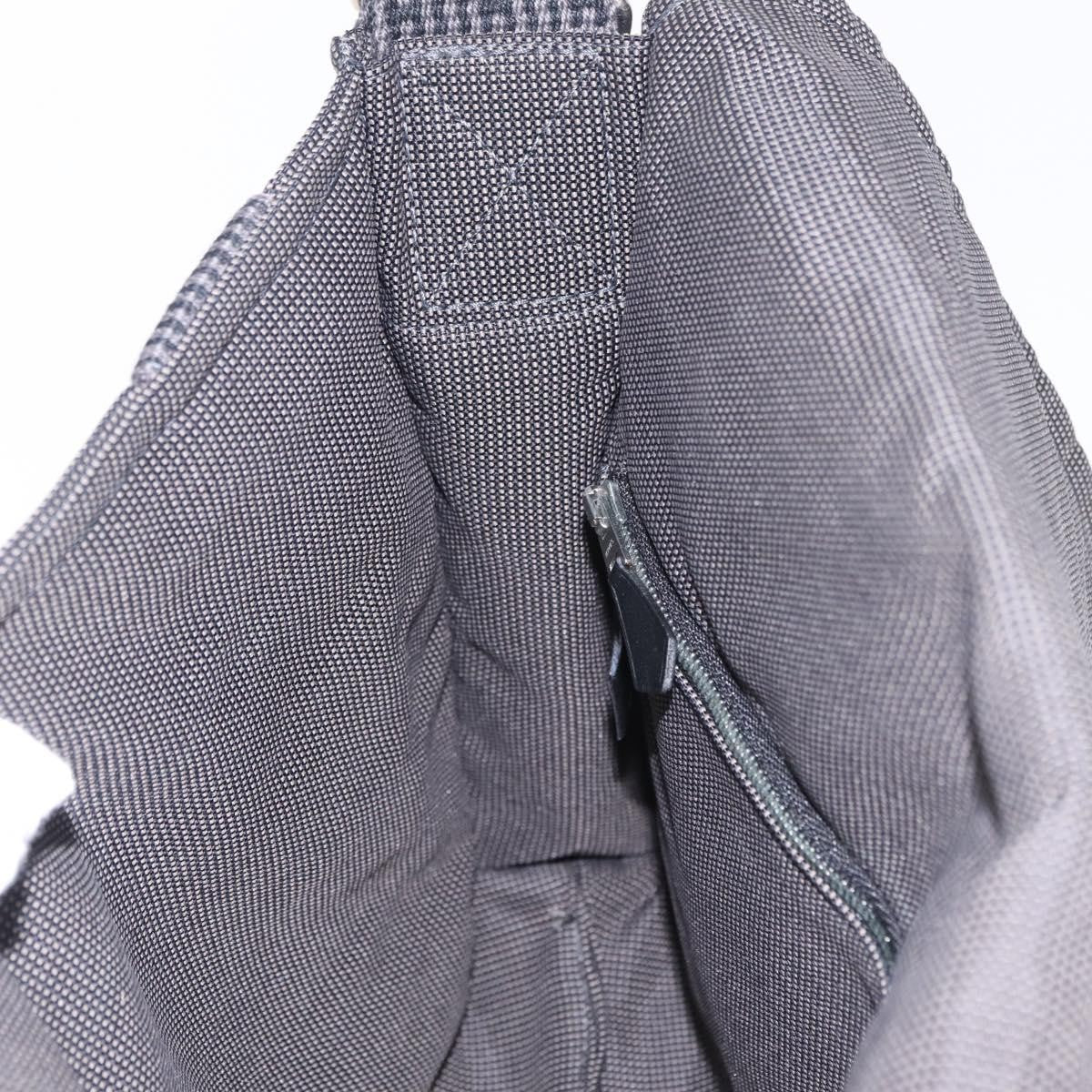 Hermes Fourre Tout Besace Messenger Toile, Gray, Canvas, Handbag