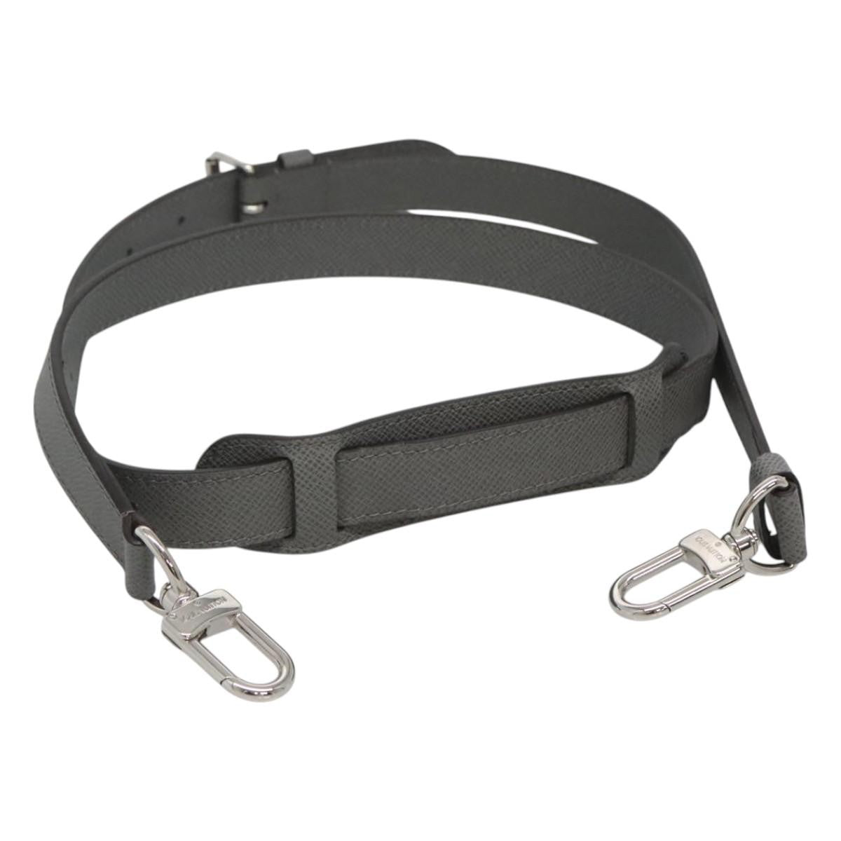 Louis Vuitton Adjustable shoulder strap leather, Gray, Leather, Straps