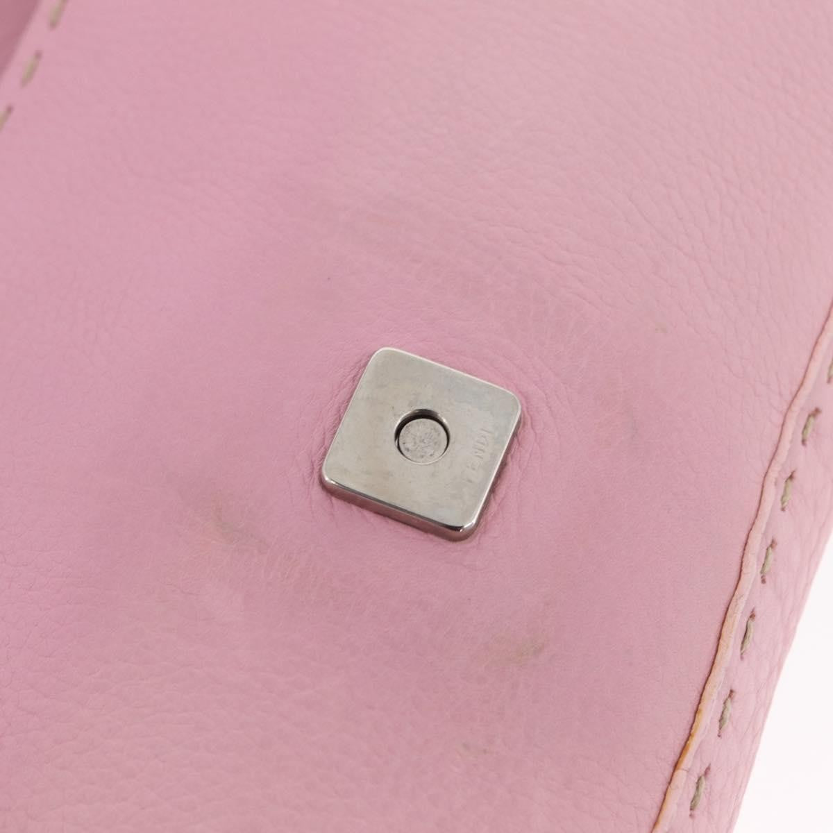 Fendi Selleria Baguette Leather, Pink, Leather, Handbag