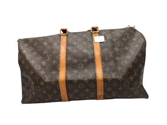 Louis Vuitton Keepall Bag Monogram Canvas, Brown, Canvas, Travel Bag