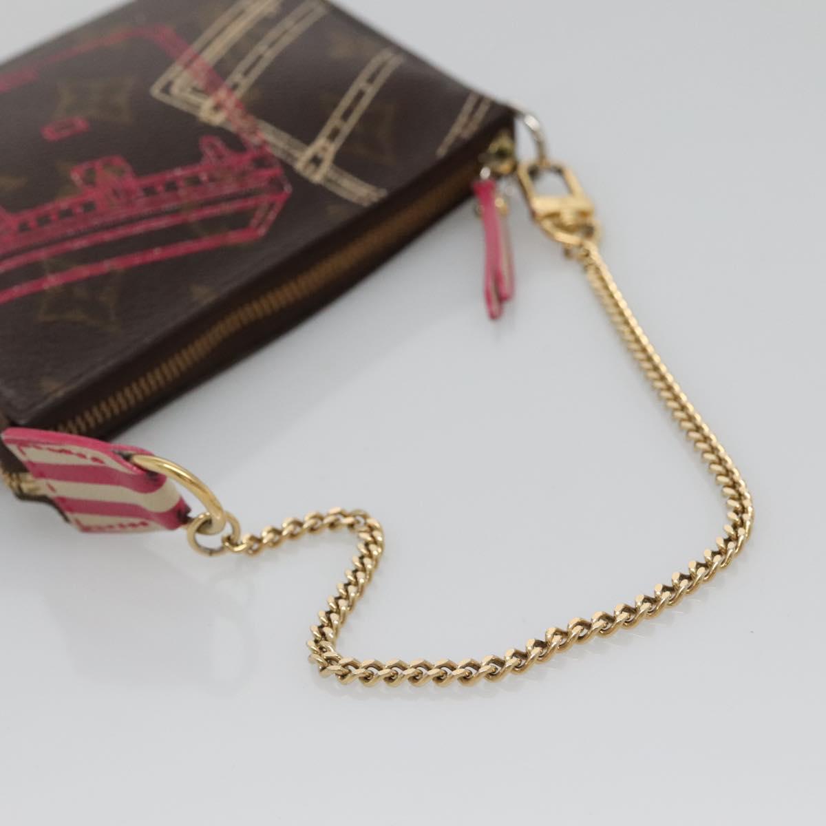 Louis Vuitton Mini Pochette Accessoires, Brown, Canvas, clutch