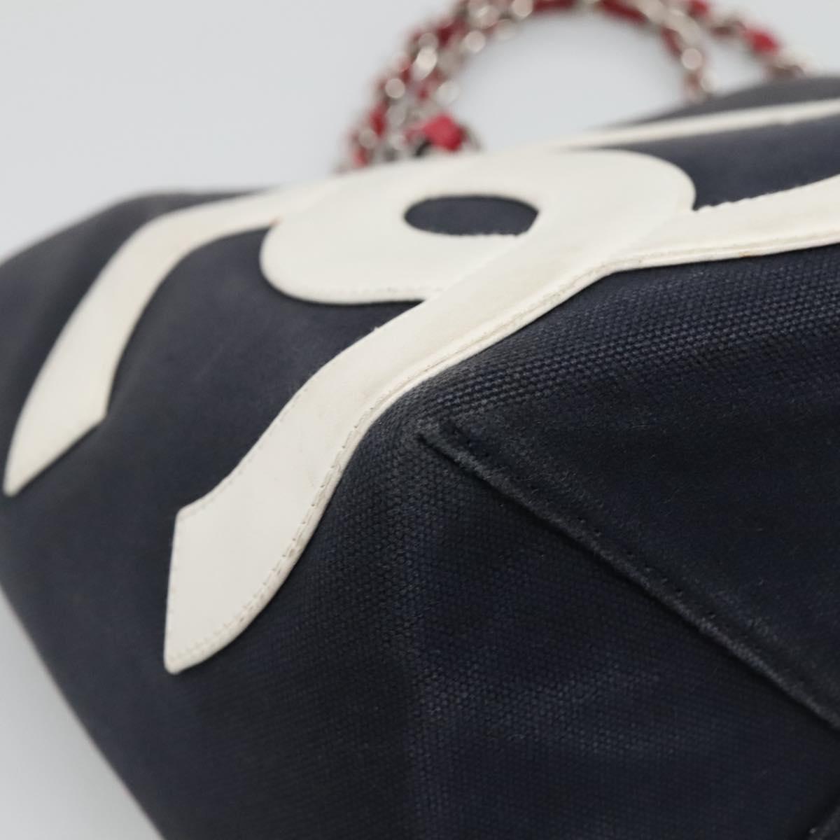 Chanel Numero 5, Navy, Canvas, shoulder