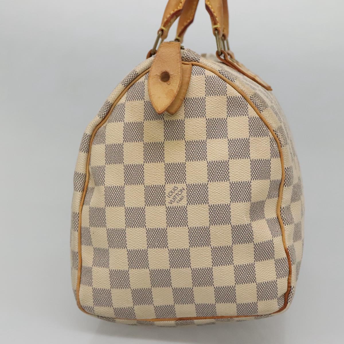 Louis Vuitton Speedy 30, White, Canvas, handbag