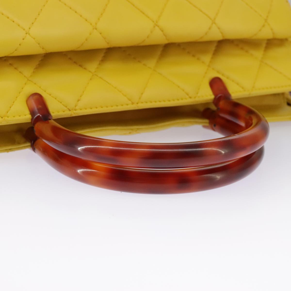 Chanel Cabas, Yellow, Leather, handbag