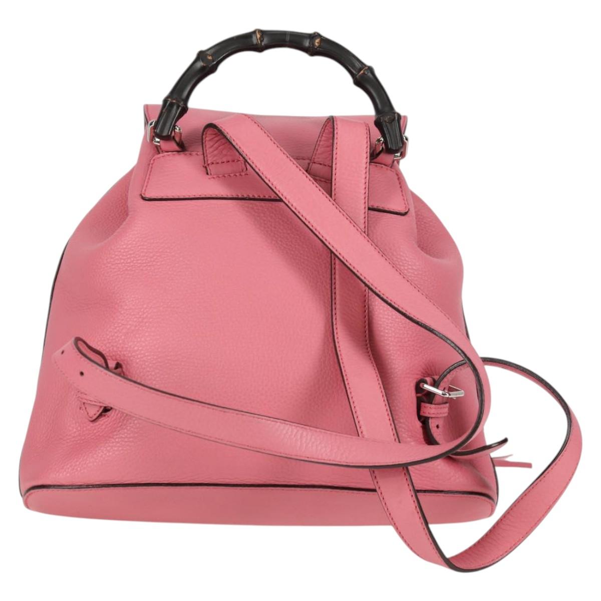 Gucci Bamboo, Pink, Leather, backpack