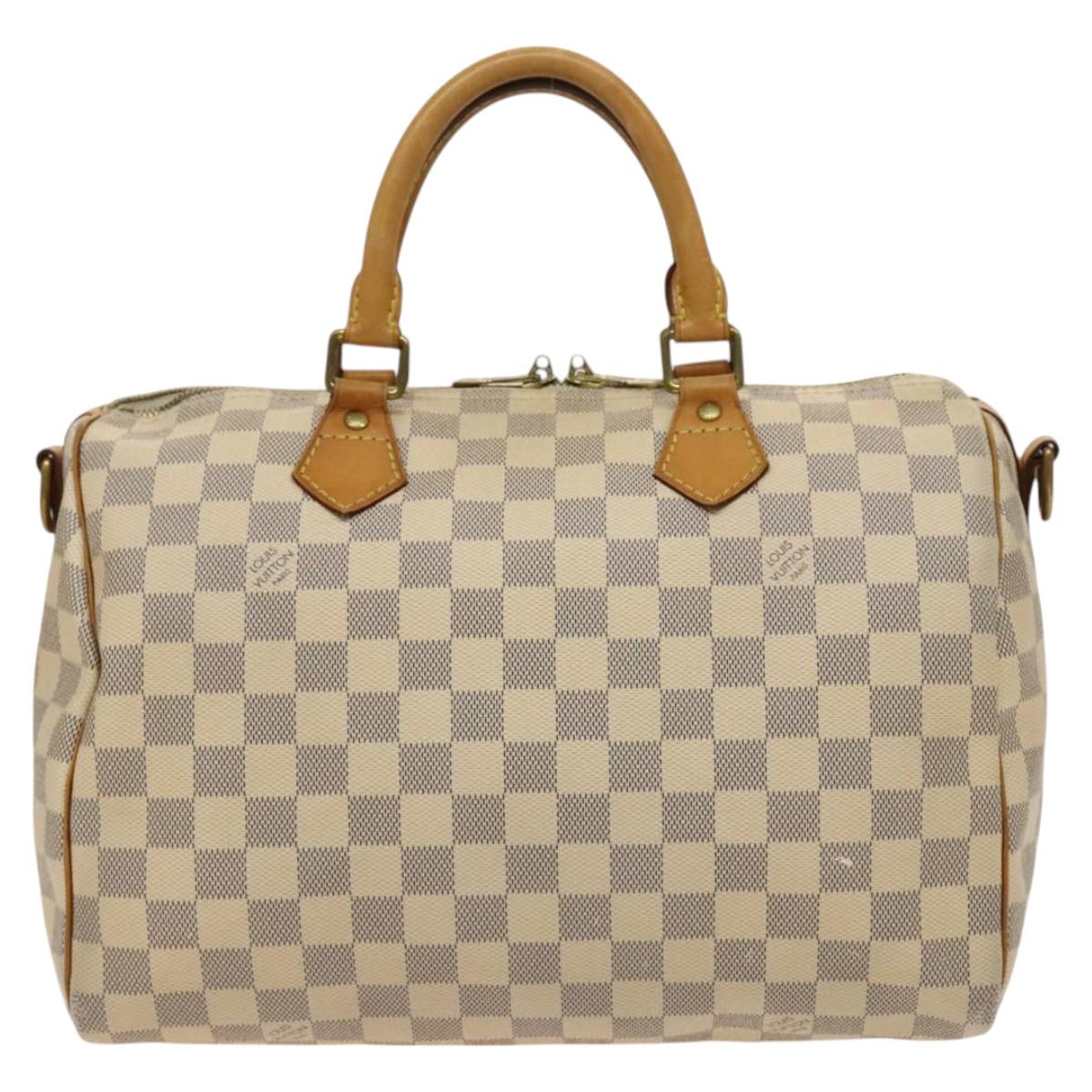 Louis Vuitton Speedy Bandoulière 30, White, Canvas, handbag