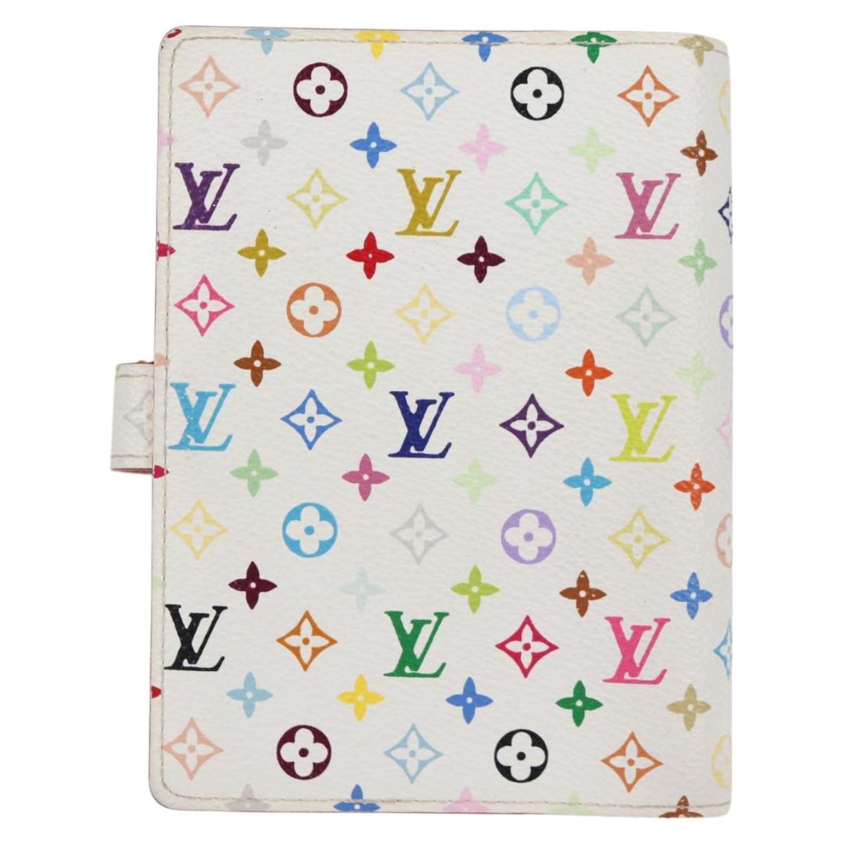 Louis Vuitton Agenda PM, White, Canvas, wallet