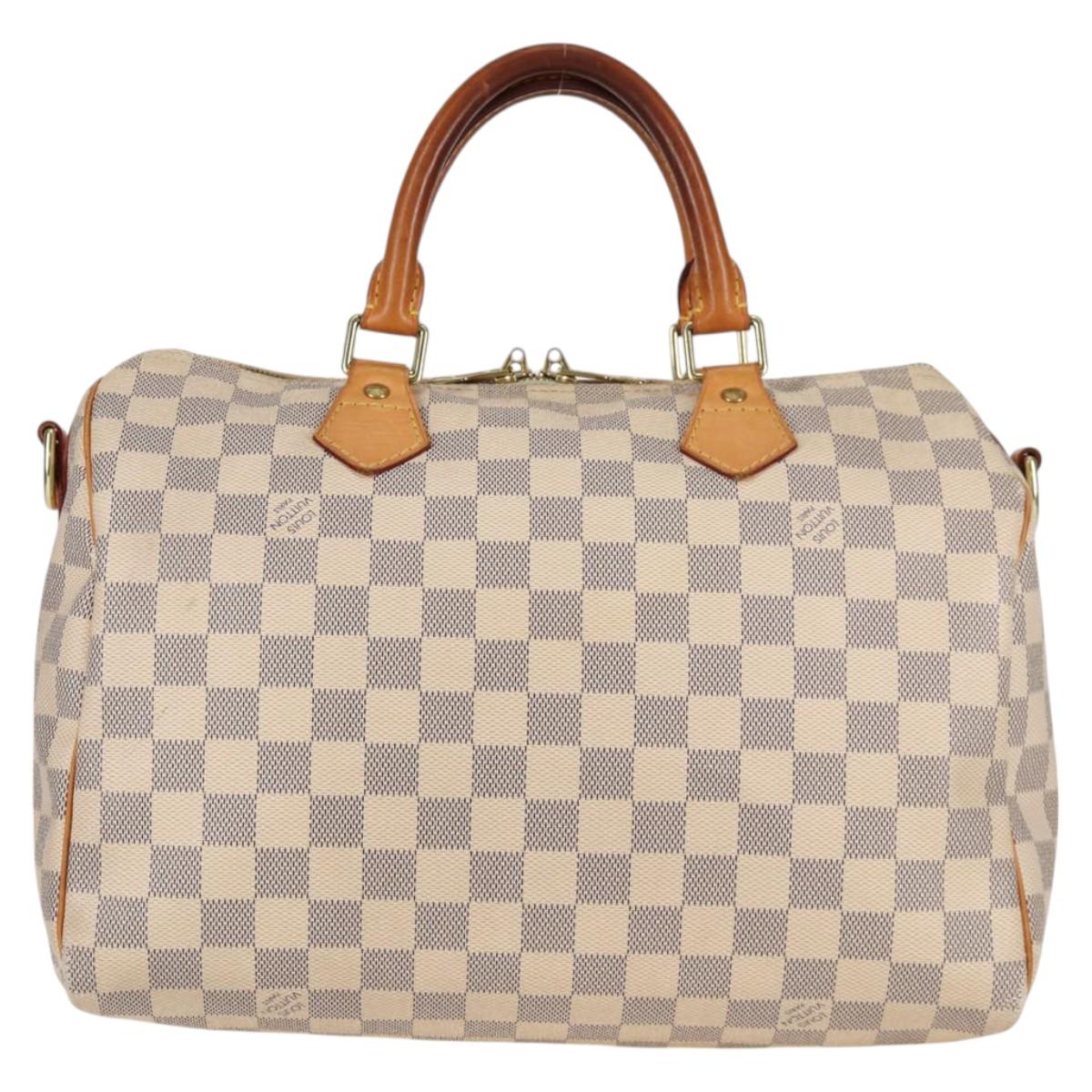 Louis Vuitton Speedy 30, White, Canvas, handbag
