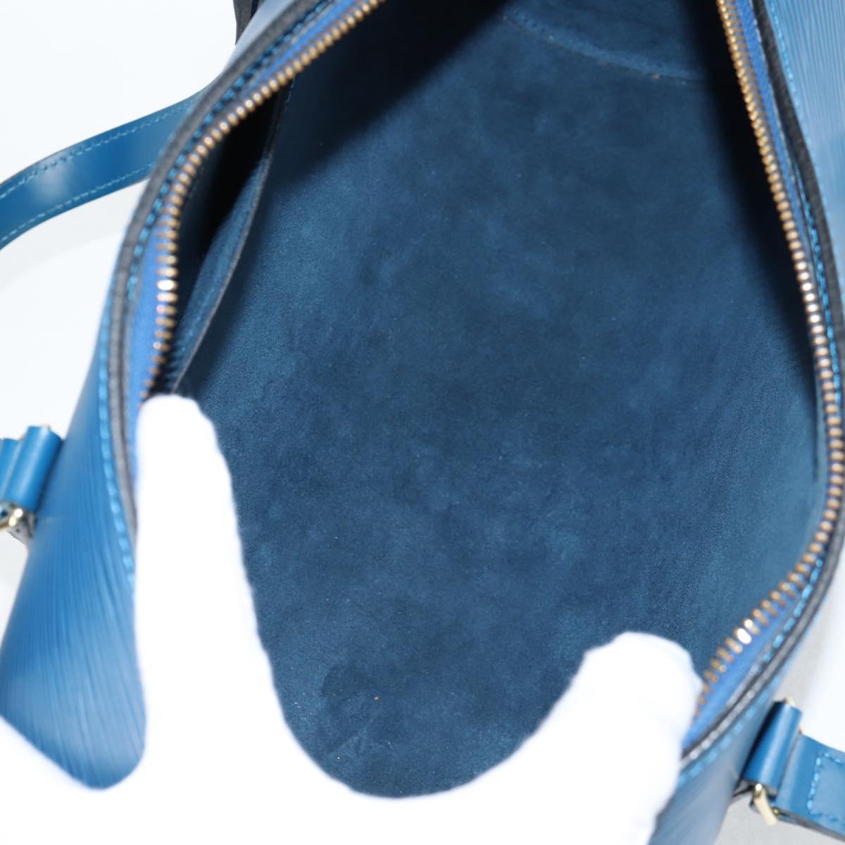 Louis Vuitton Soufflot, Blue, Leather, handbag