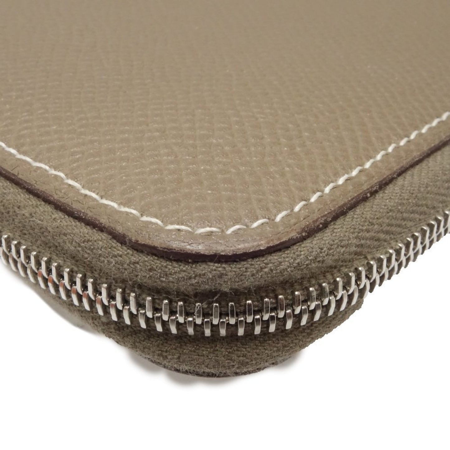 Hermès Silk'In, Grey, Leather, wallet