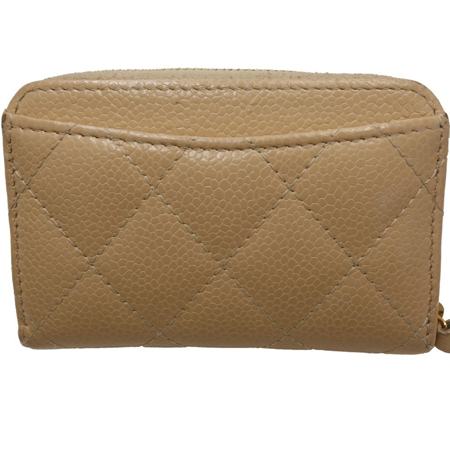 Chanel, Beige, Leather, wallet