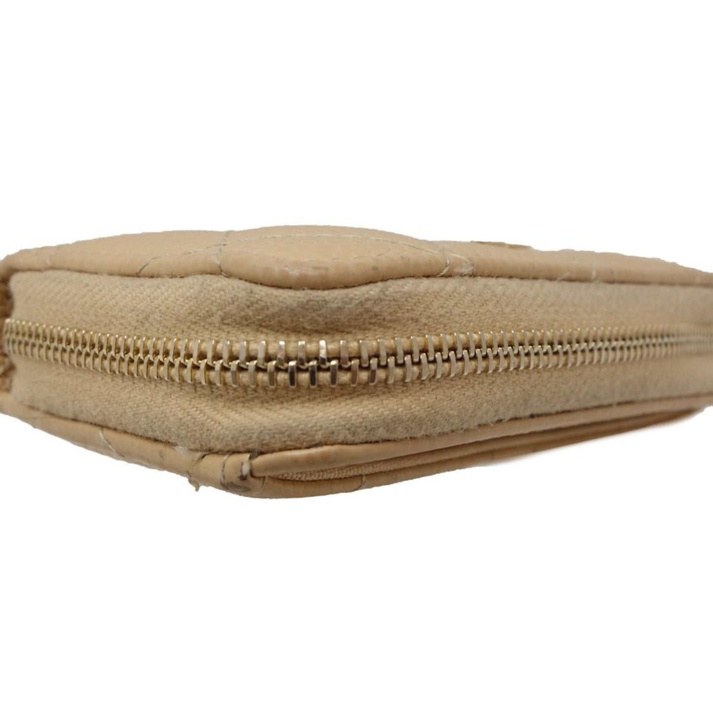 Chanel, Beige, Leather, wallet