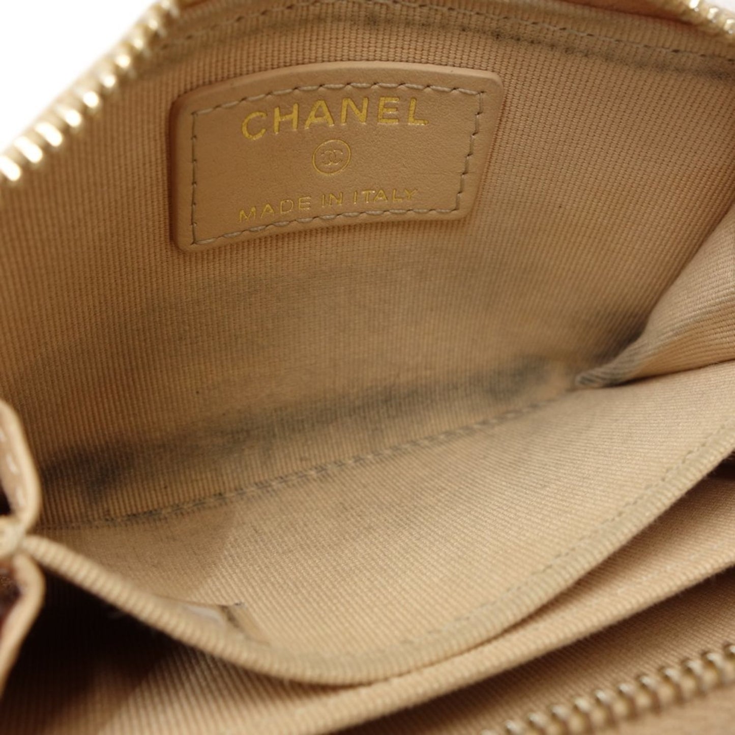 Chanel, Beige, Leather, wallet