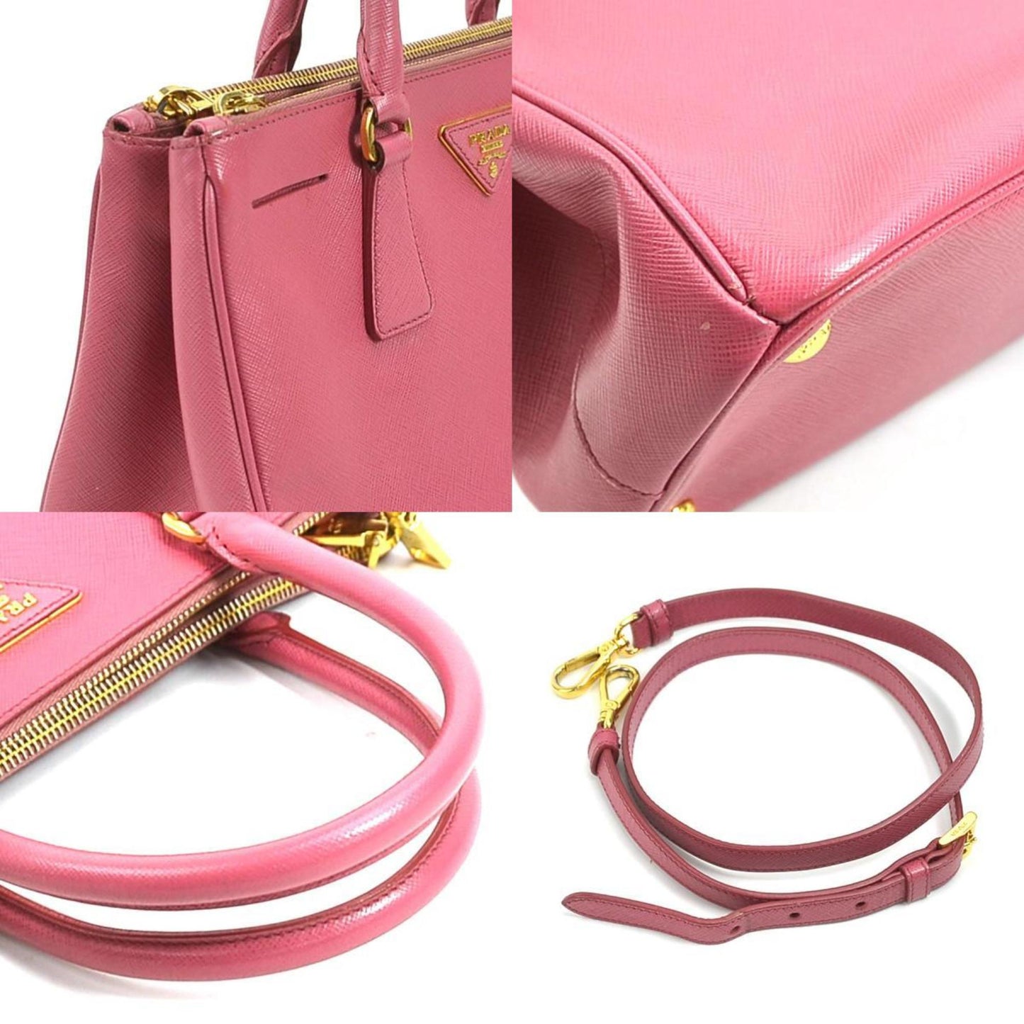 Prada Galleria, Pink, Leather, handbag