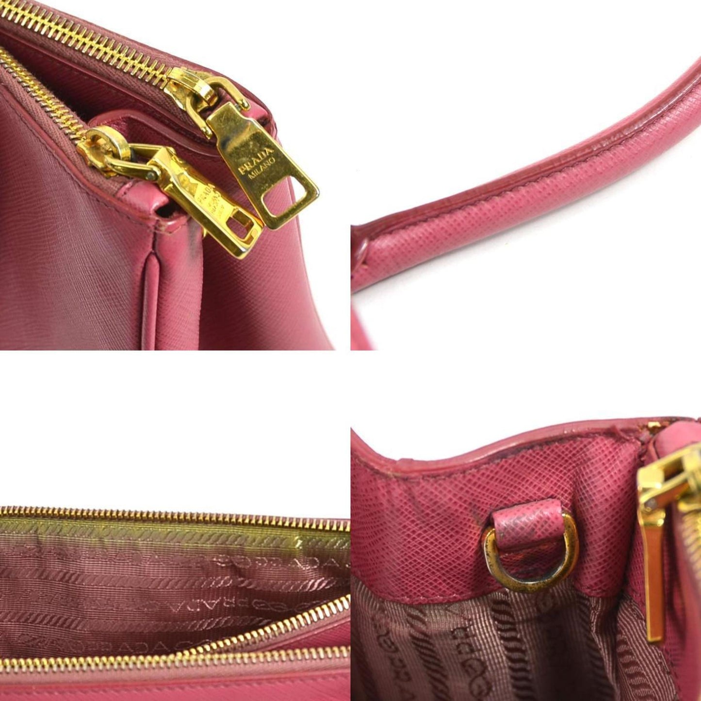 Prada Galleria, Pink, Leather, handbag