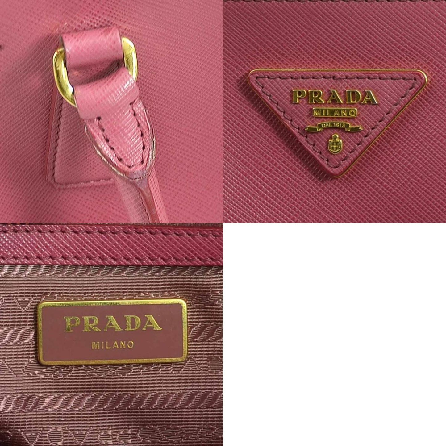 Prada Galleria, Pink, Leather, handbag