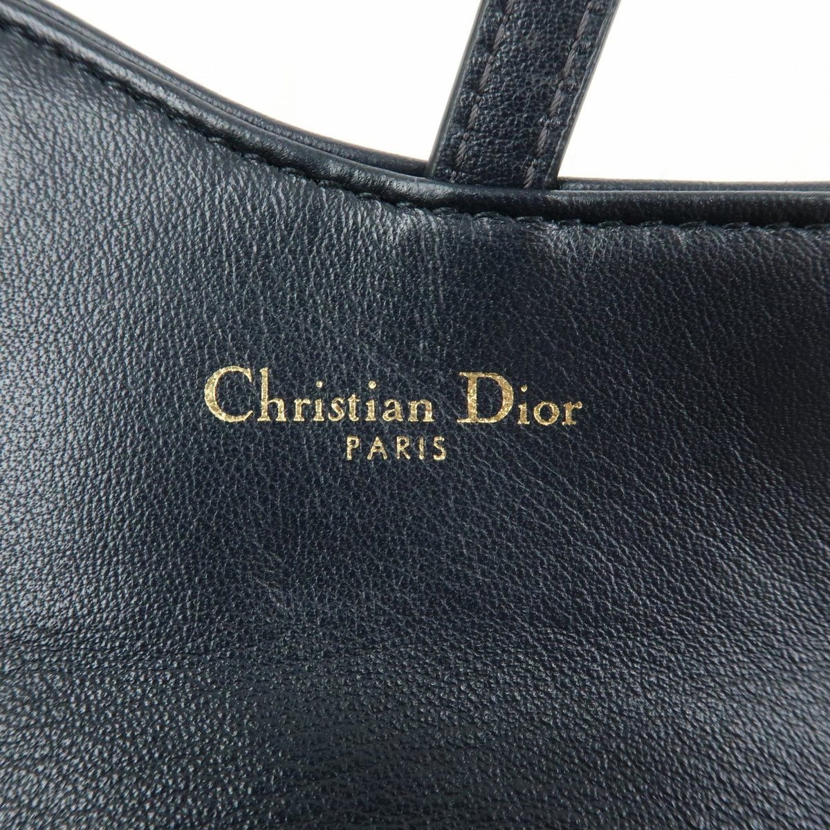 Christian Dior Saddle Pouch Leather, Beige, Canvas, Clutch