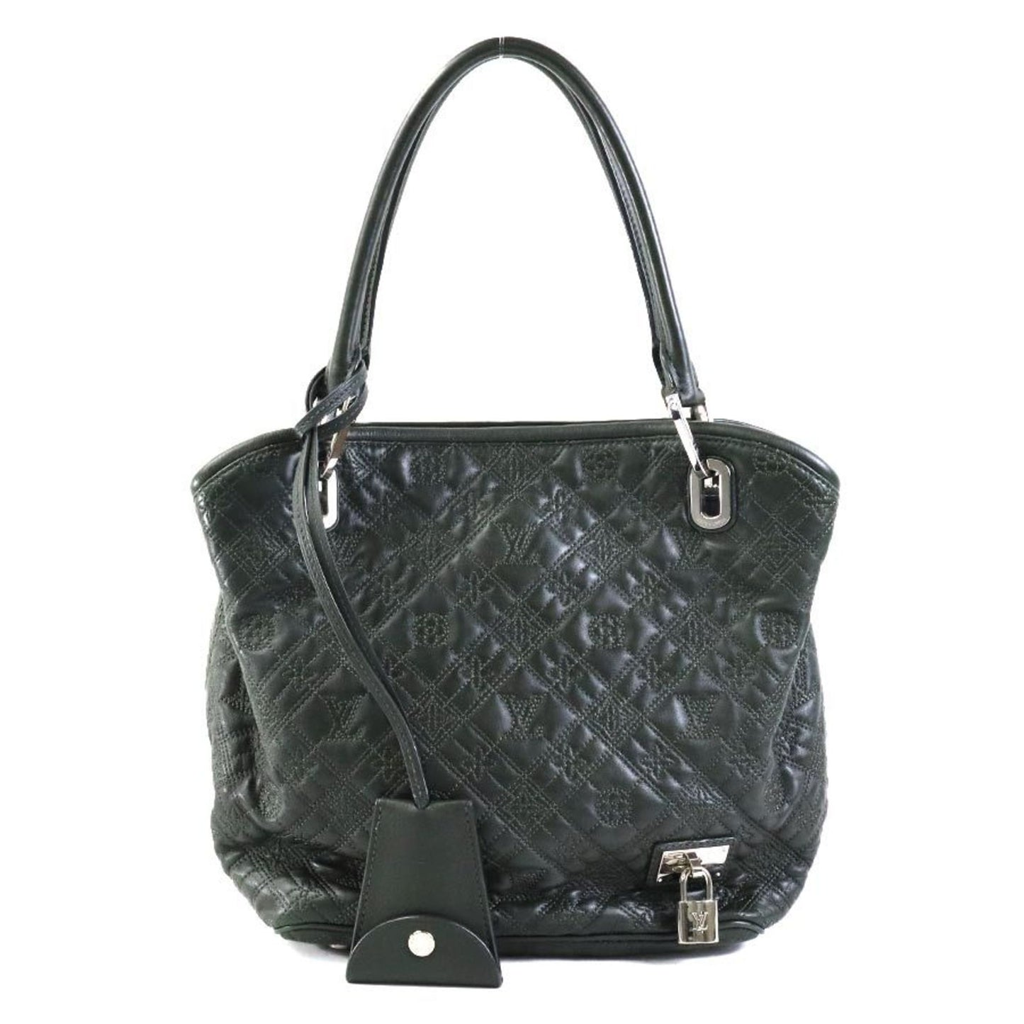 Louis Vuitton Antia Lilia, Black, Leather, shoulder