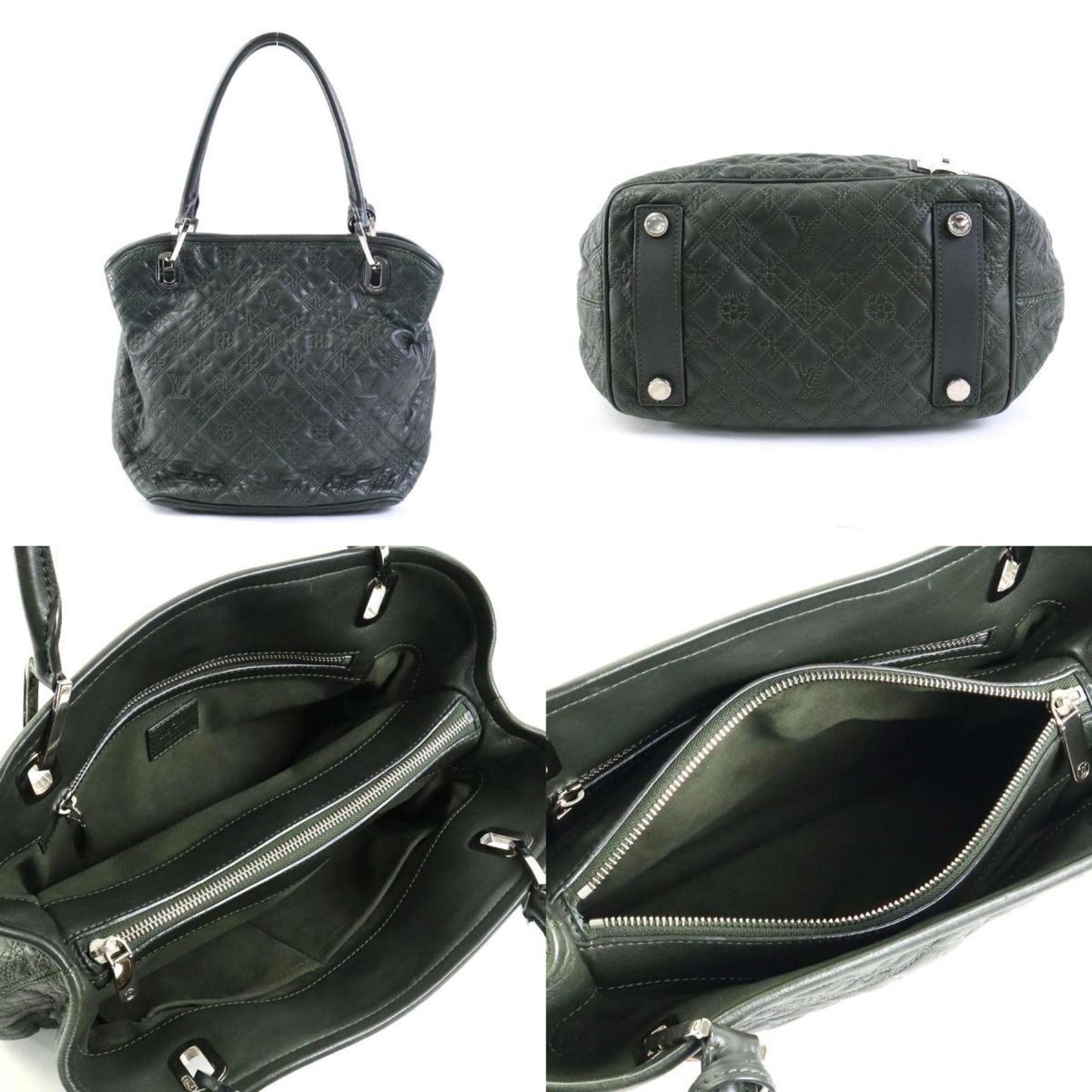 Louis Vuitton Antia Lilia, Black, Leather, shoulder