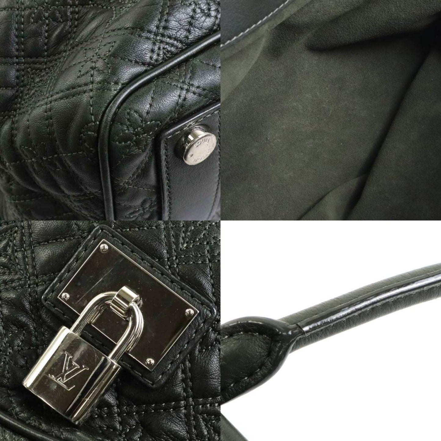 Louis Vuitton Antia Lilia, Black, Leather, shoulder