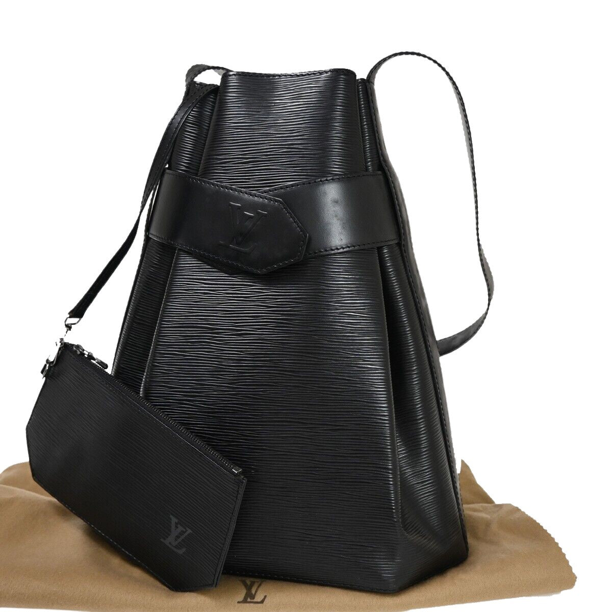 Louis Vuitton Sac d'épaule, Black, Leather, shoulder