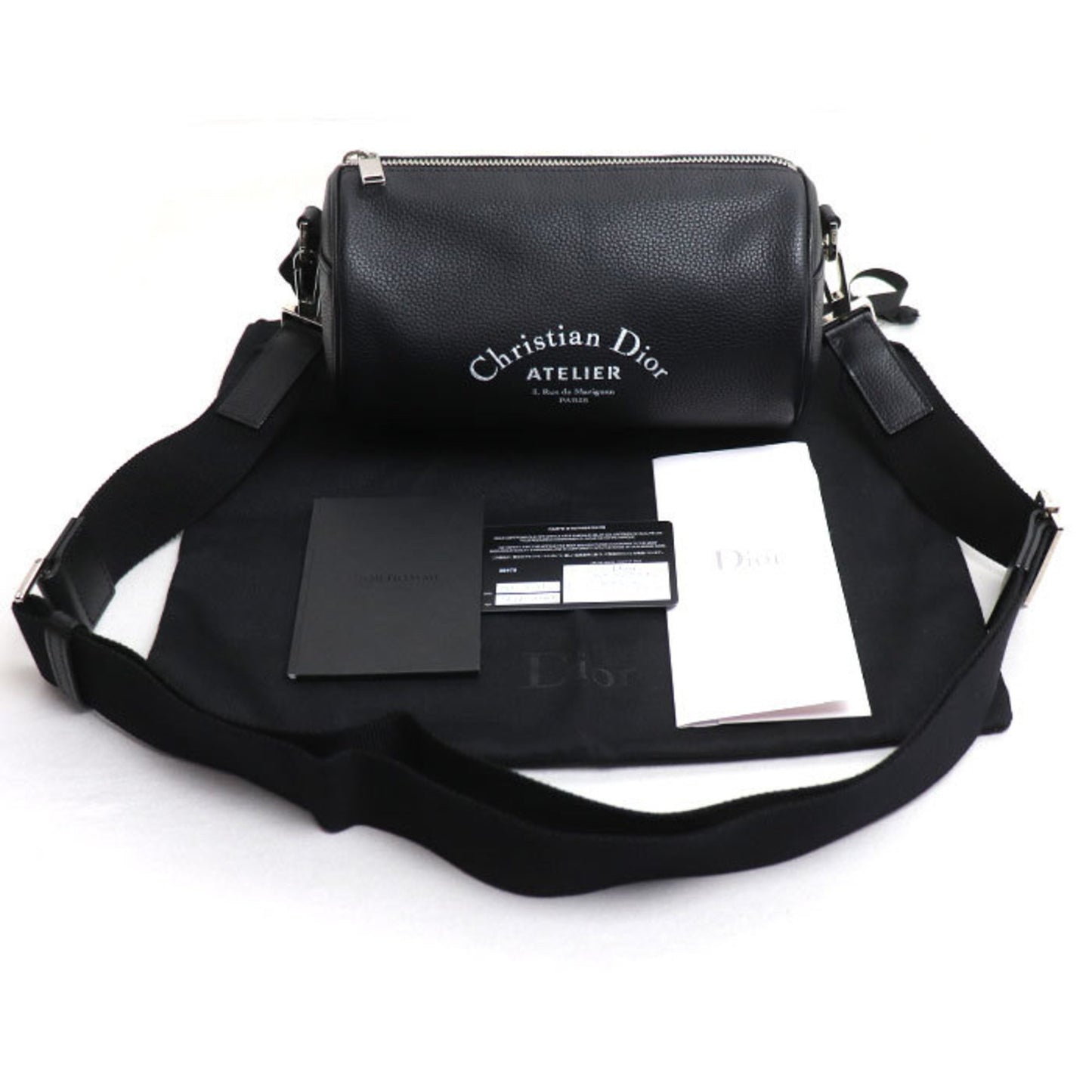 Dior Roller, Black, Leather, tote