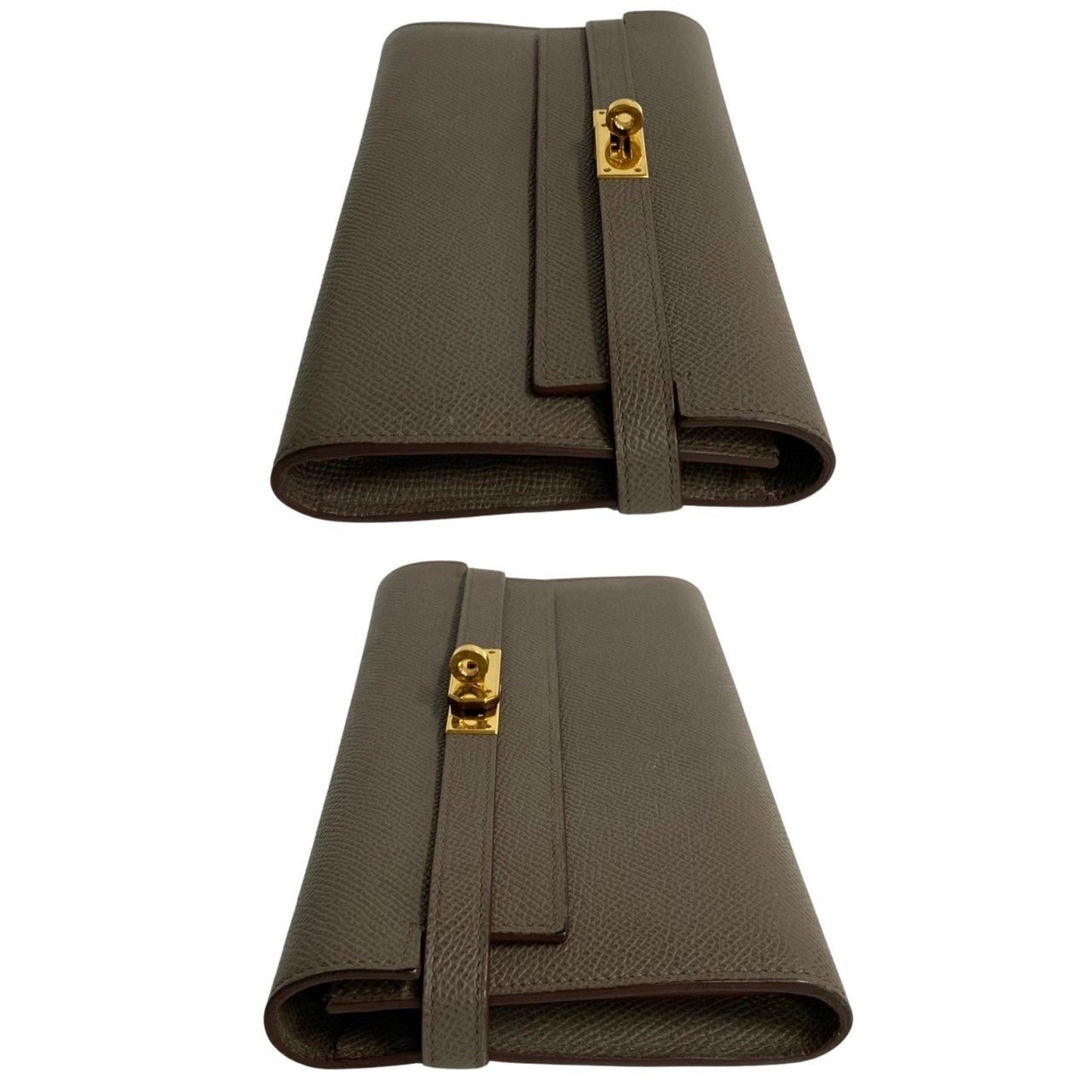 Hermès Kelly, Grey, Leather, wallet