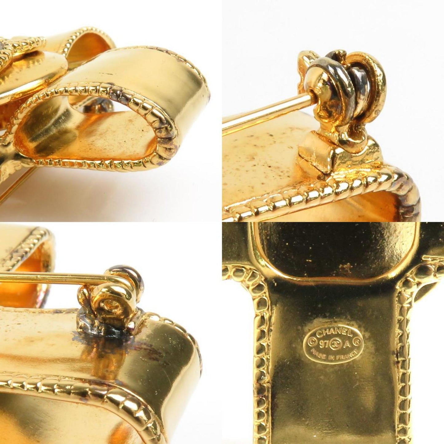 Chanel Cross, Gold, Metal, brooch