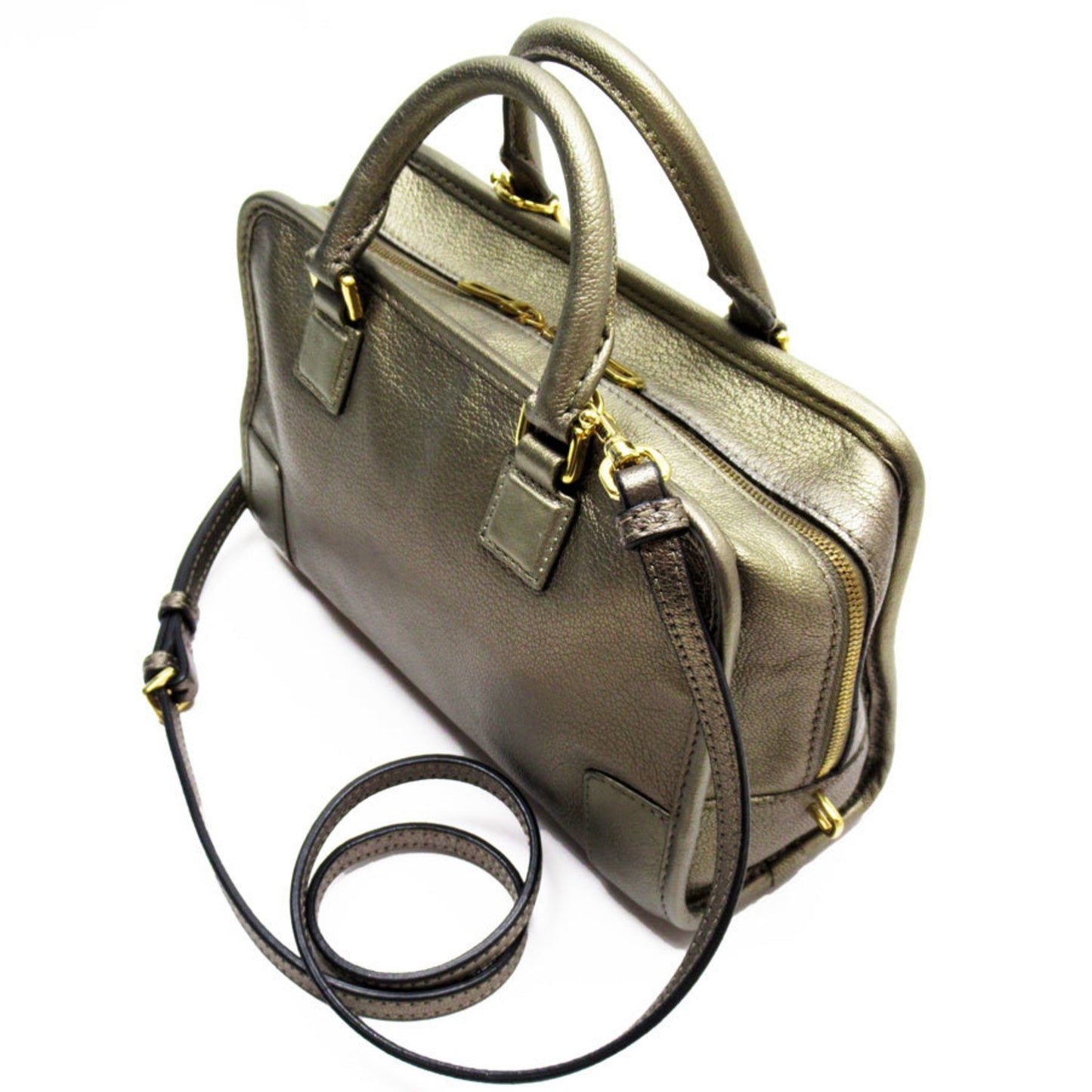 Loewe Amazona, Gold, Leather, handbag