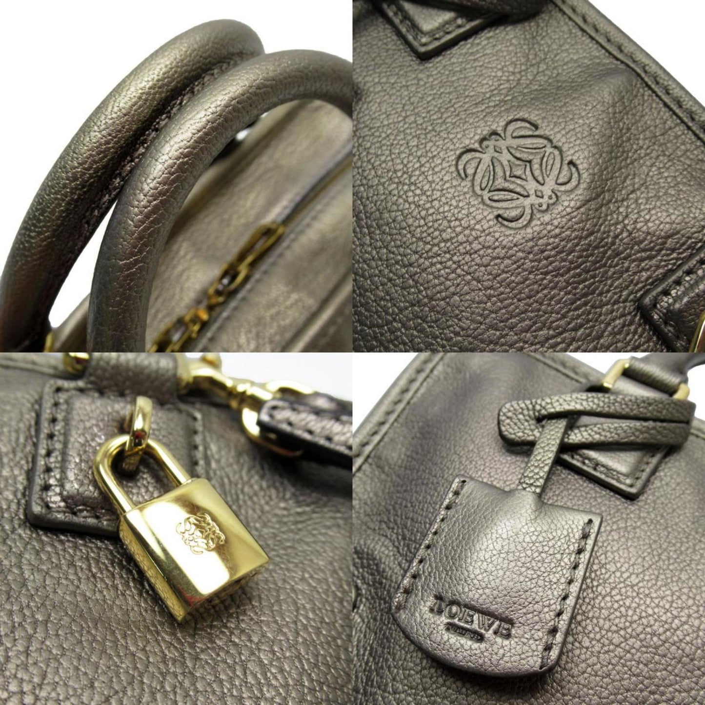Loewe Amazona, Gold, Leather, handbag
