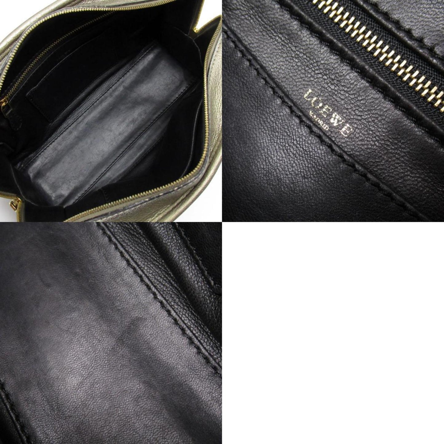 Loewe Amazona, Gold, Leather, handbag