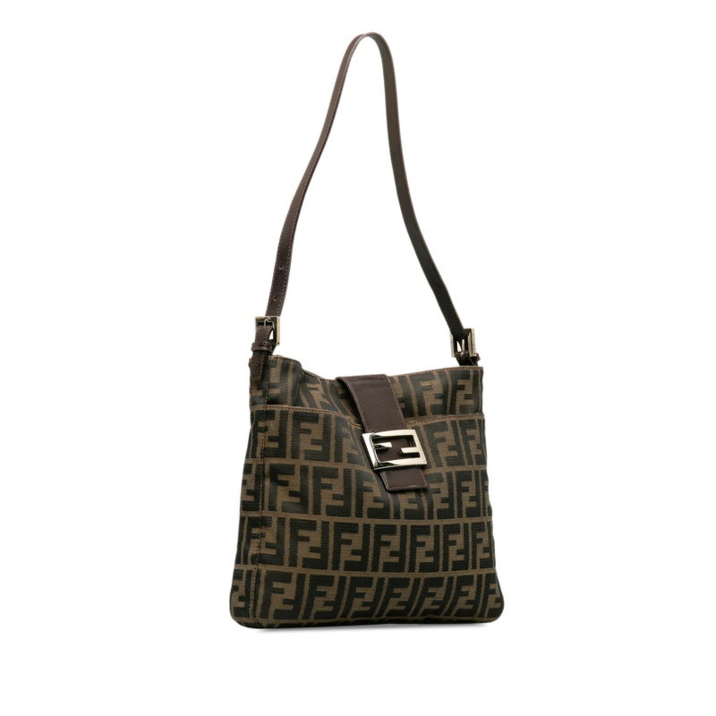 Fendi Zucca, Brown, Canvas, handbag