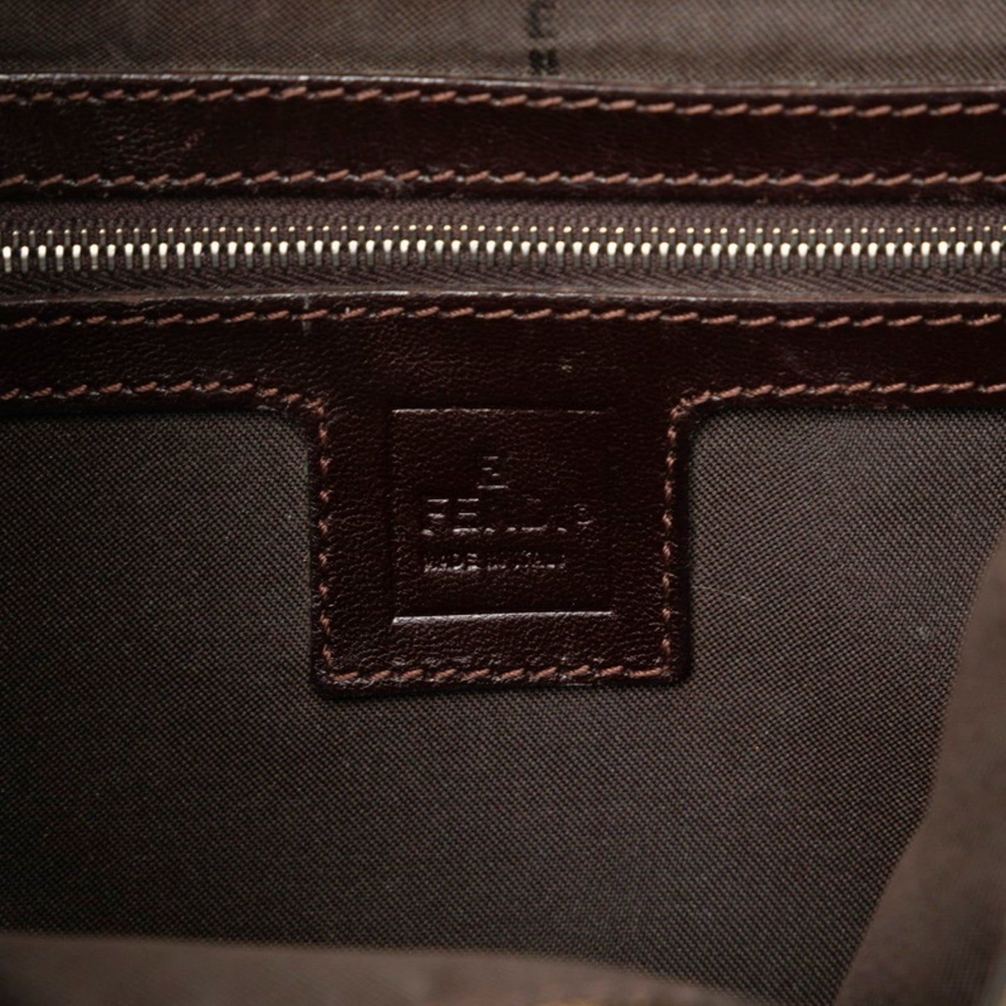 Fendi Zucca, Brown, Canvas, handbag