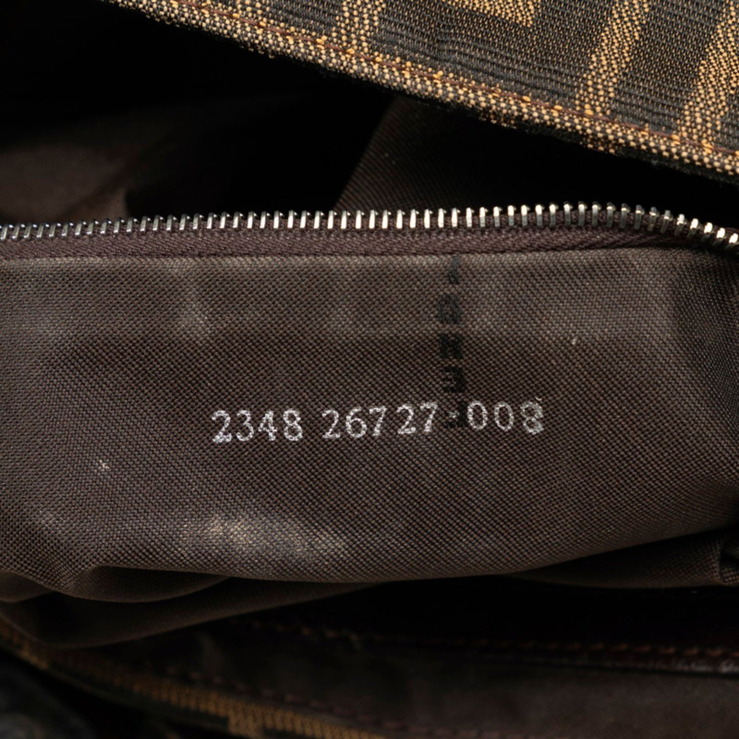Fendi Zucca, Brown, Canvas, handbag
