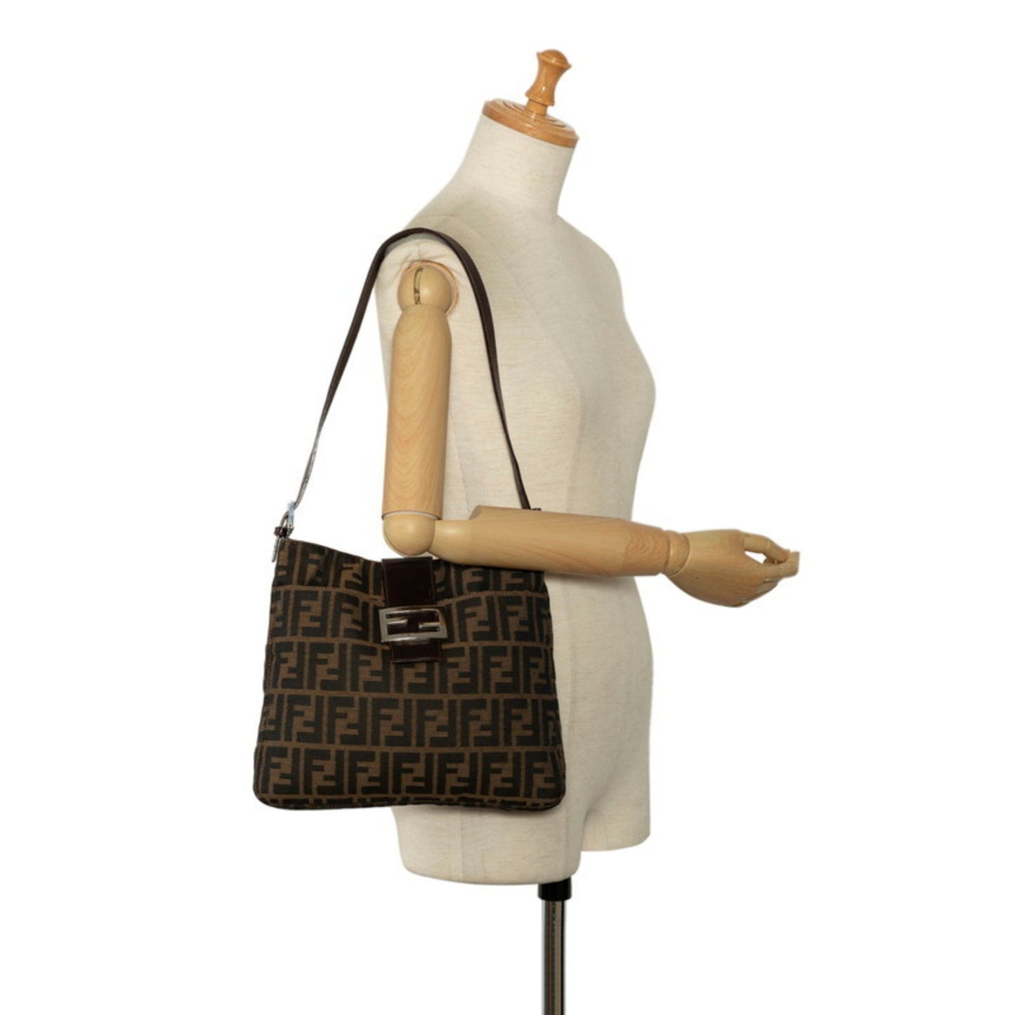 Fendi Zucca, Brown, Canvas, handbag