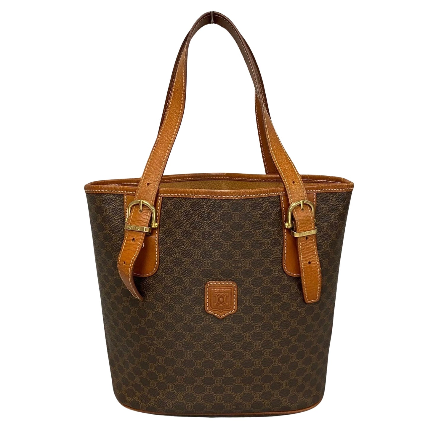 Céline Macadam, Brown, Canvas, tote