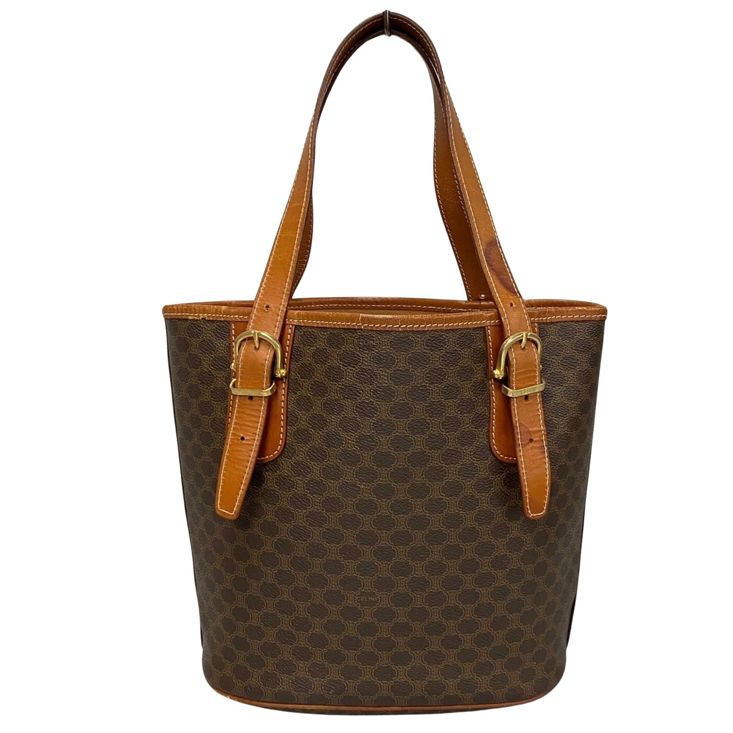Céline Macadam, Brown, Canvas, tote