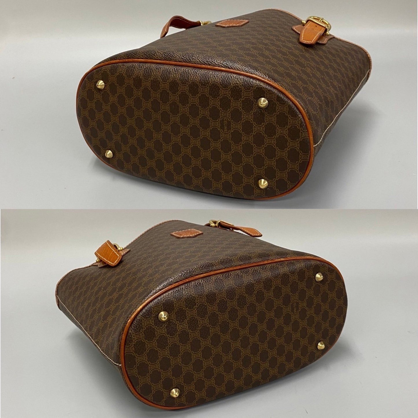 Céline Macadam, Brown, Canvas, tote