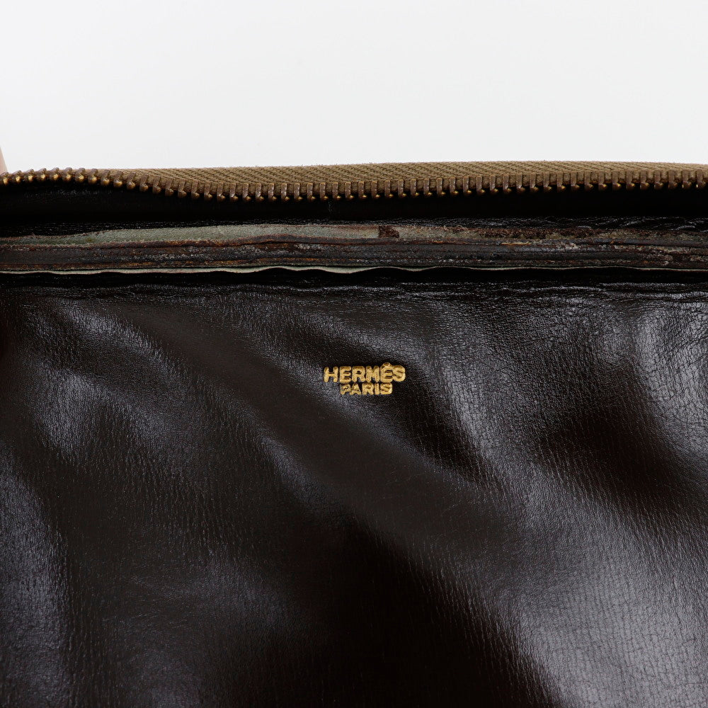 Hermès, Brown, Leather, clutch