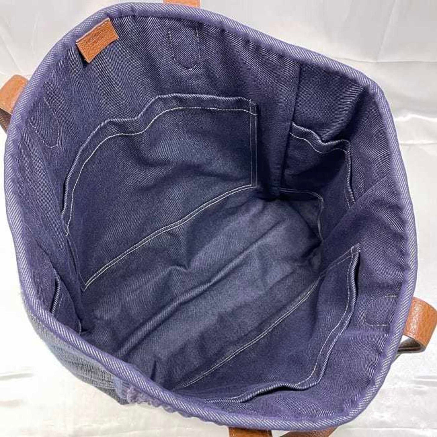 Hermès Calicut, Navy, Denim - Jeans, tote