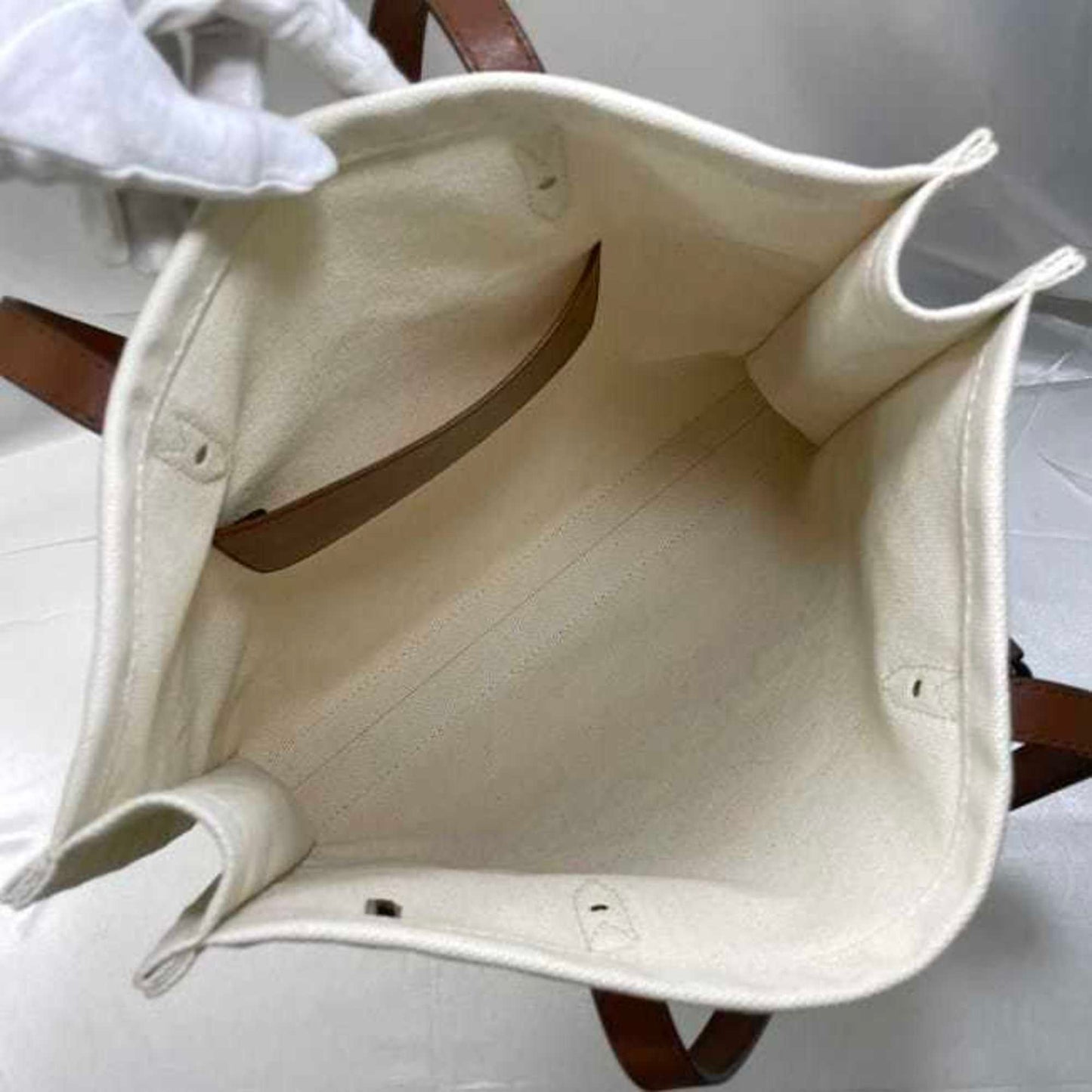 Jimmy Choo, White, Canvas, tote