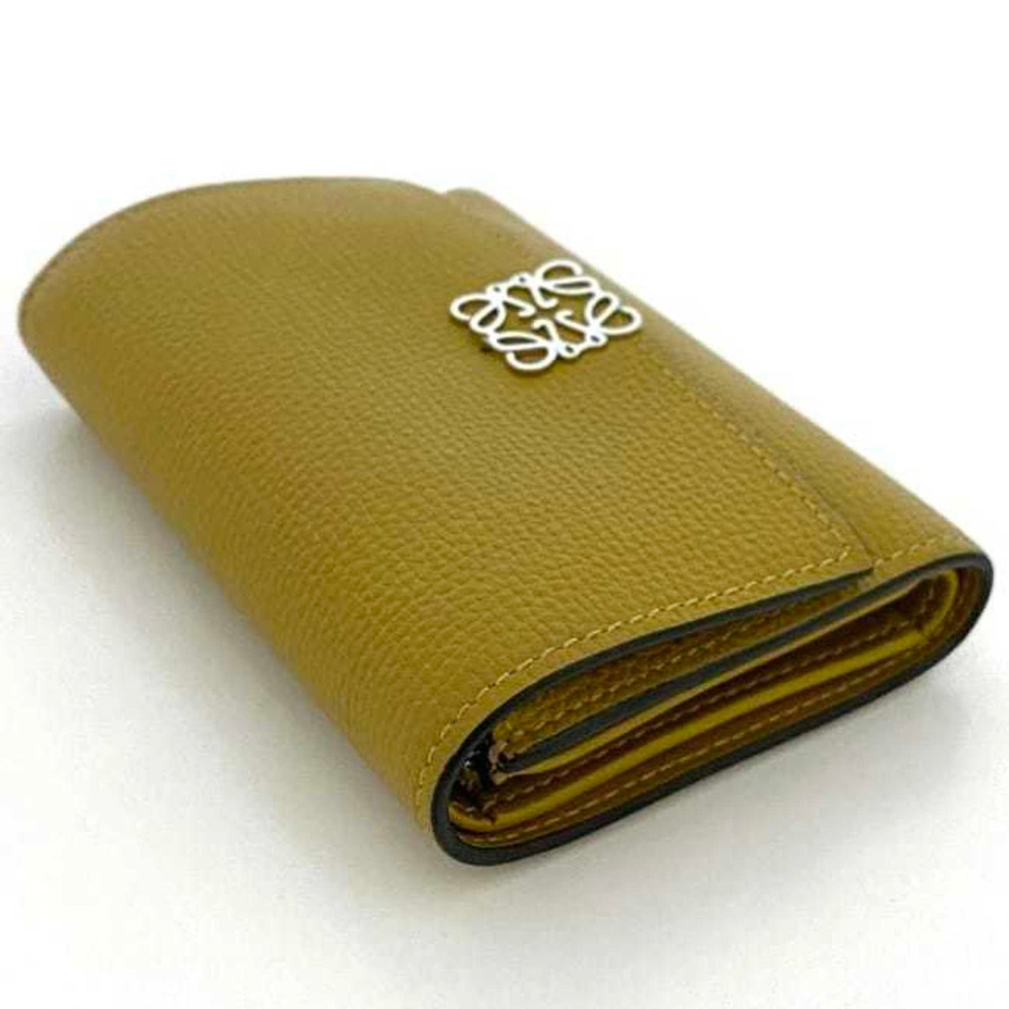 Loewe Anagram, Khaki, Leather, wallet